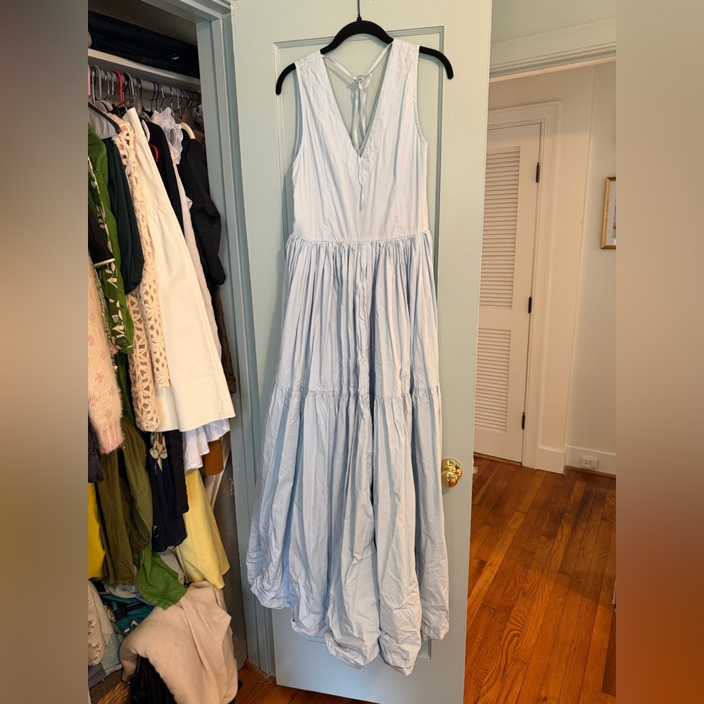 Blue Tiered Maxi Dress - Picture 3 of 5